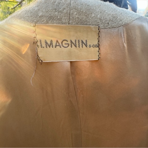 VTG Collectible I. Magnin Strong Hewat Wool Overcoat Union Made USA White Label - Picture 8 of 13